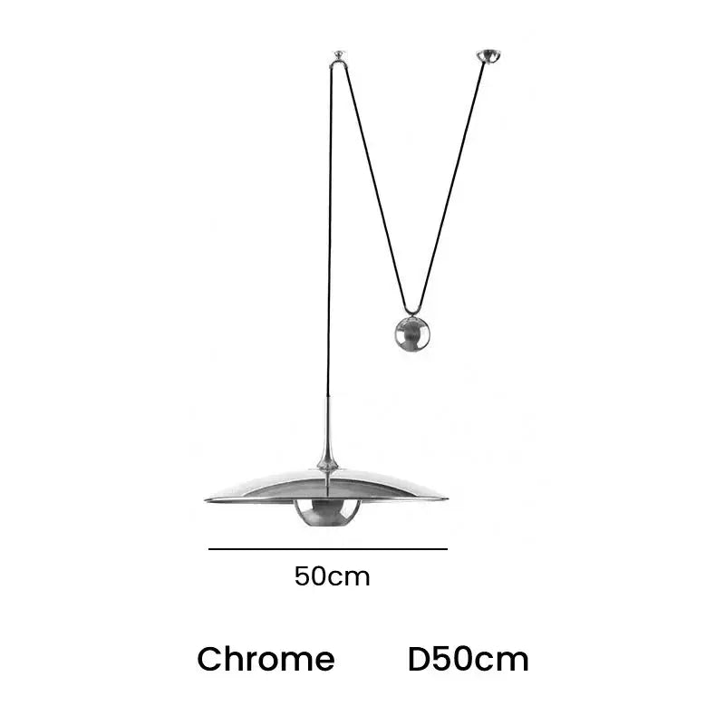 Modern gold disc led pendant lighting for dining room