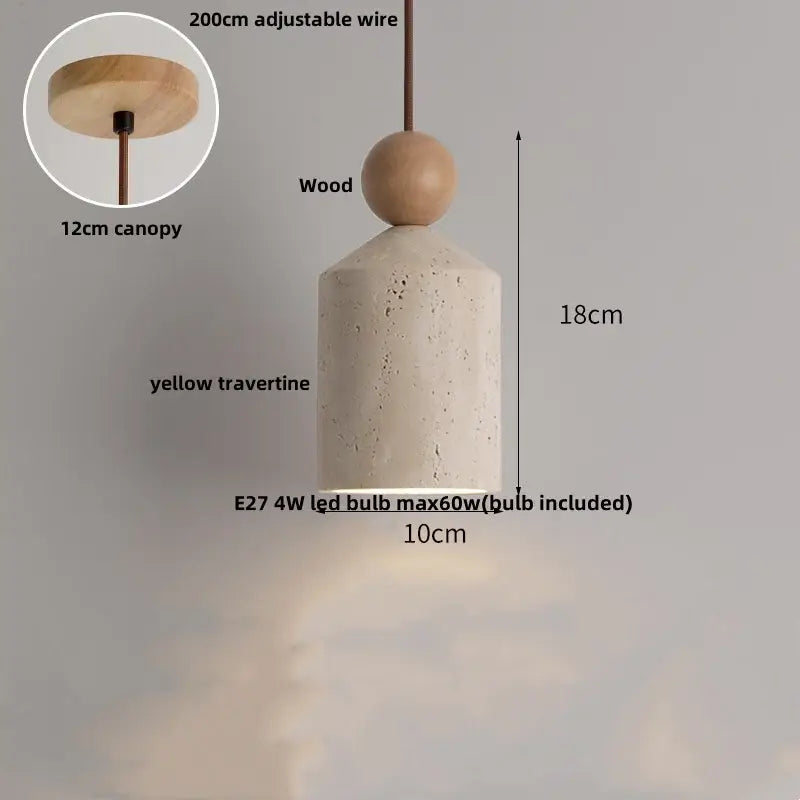 Modern beige concrete led pendant light for dining room