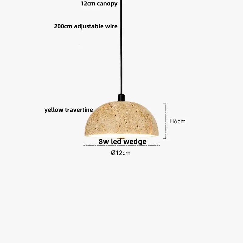 Modern travertine and wood led pendant lights bar kitchen decor