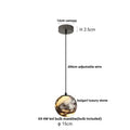 Modern beige marble led pendant lights dining room adjustable steel