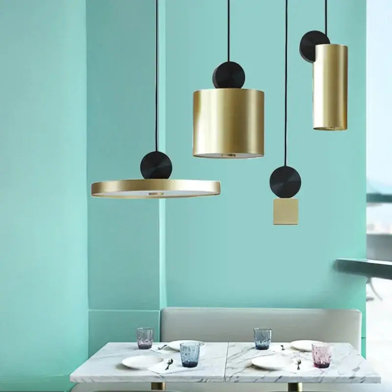 Modern brass and black decorbites led pendant light for kitchen