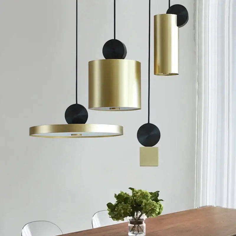 Modern brass and black decorbites led pendant light for kitchen