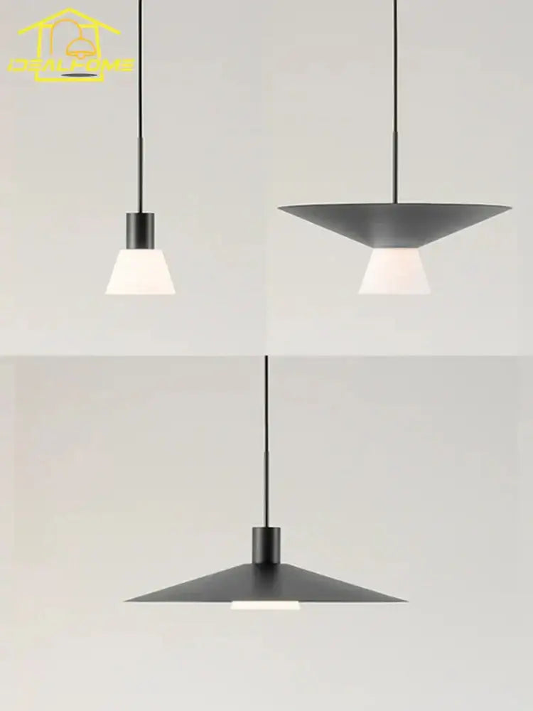 Modern minimalist off white and gold led pendant light dining room