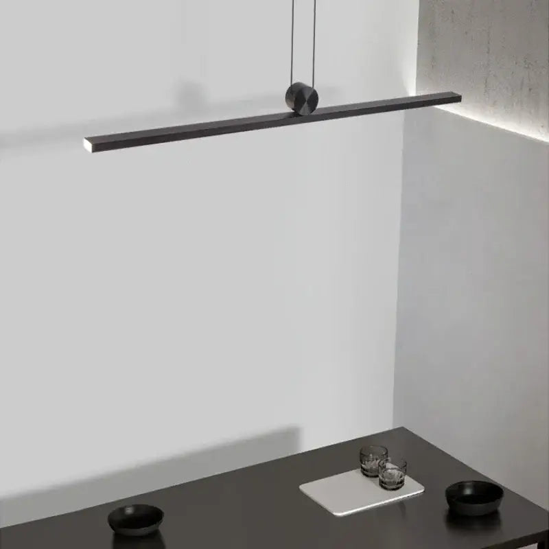 Modern black minimalist led pendant lights for dining room
