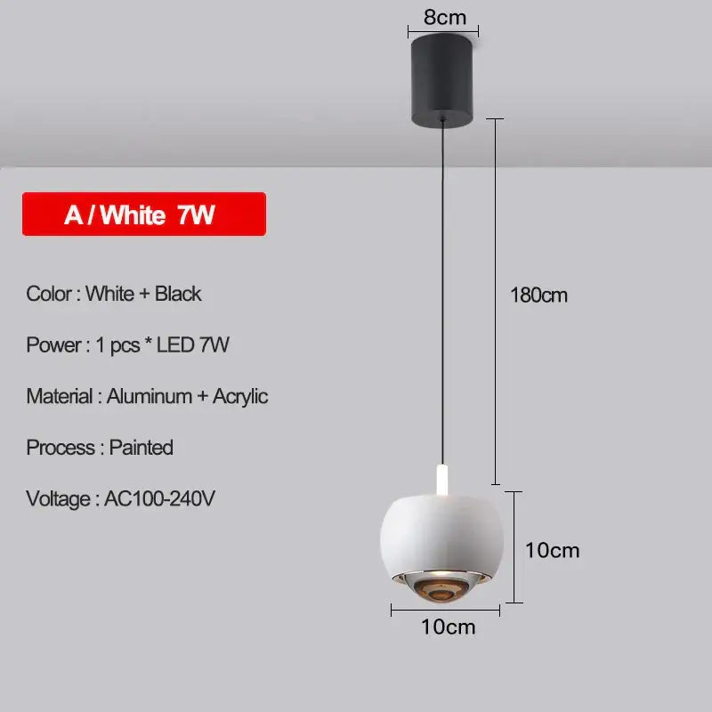 Modern metallic teardrop decorbites led pendant kitchen light
