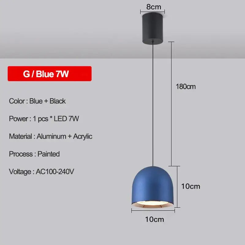 Modern metallic teardrop decorbites led pendant kitchen light