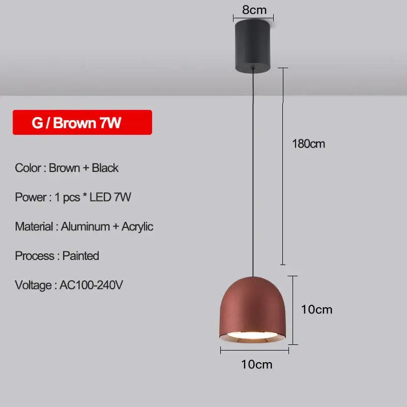 Modern metallic teardrop decorbites led pendant kitchen light
