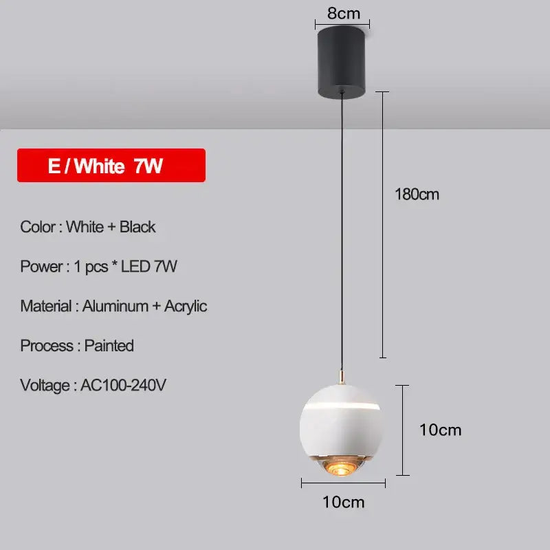 Modern metallic teardrop decorbites led pendant kitchen light