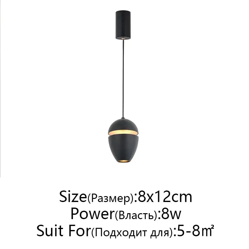 Minimalist white ceramic teardrop led pendant light for bedroom