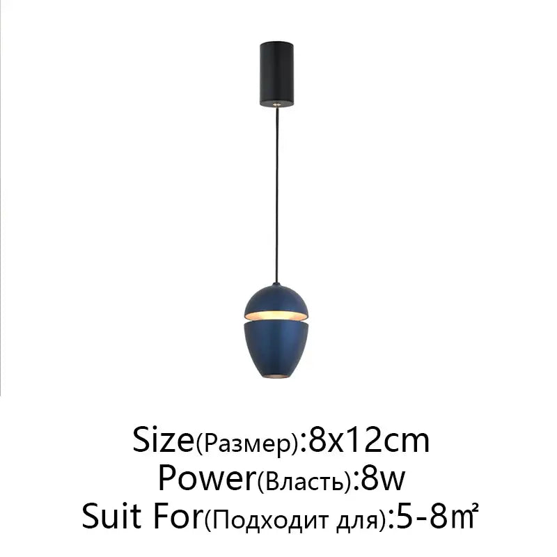 Minimalist white ceramic teardrop led pendant light for bedroom