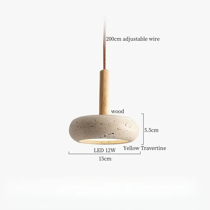 Modern wood and concrete led pendant light kitchen decorbites