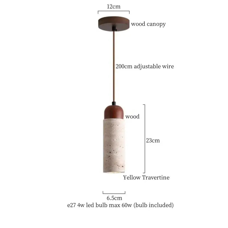 Modern wood and concrete led pendant light kitchen decorbites
