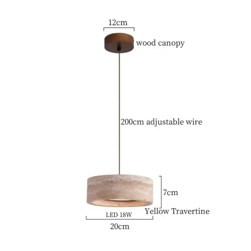 Modern wood and concrete led pendant light kitchen decorbites