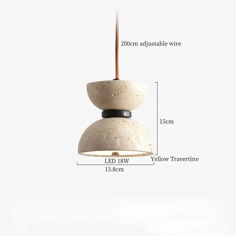 Modern wood and concrete led pendant light kitchen decorbites