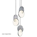 Modern gold led pendant ring light for dining room