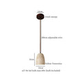 Minimalist beige concrete led pendant lights dining room wood mount