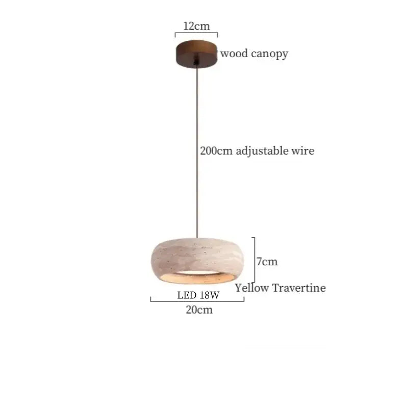 Minimalist beige concrete led pendant lights dining room wood mount