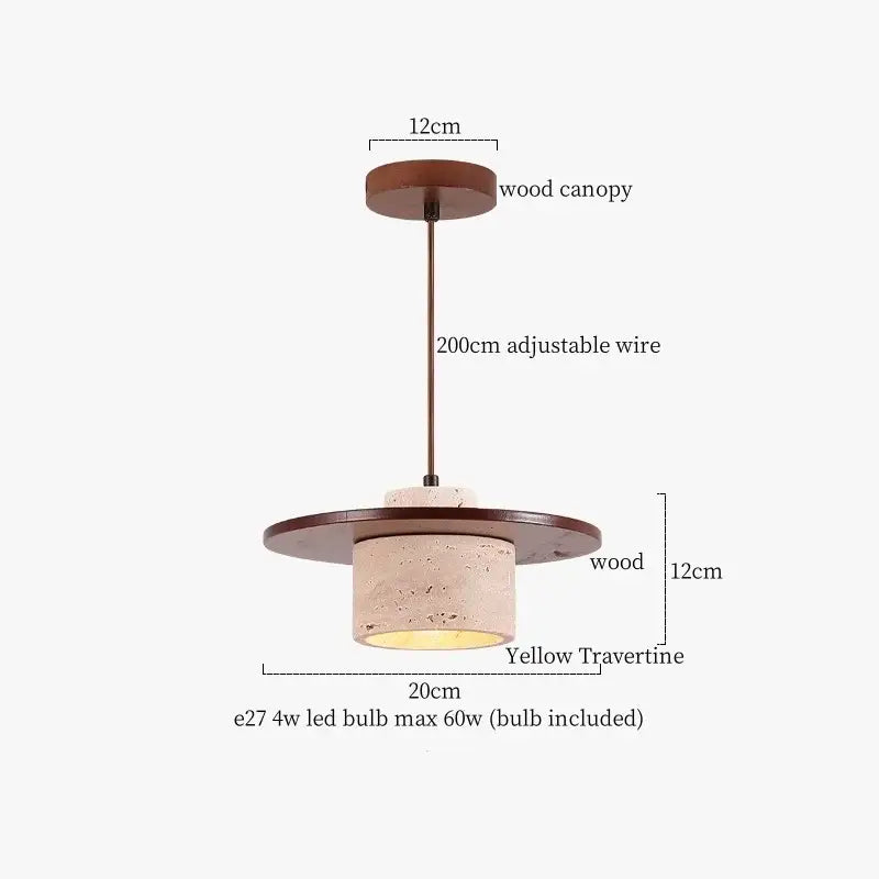 Minimalist beige concrete led pendant lights dining room wood mount