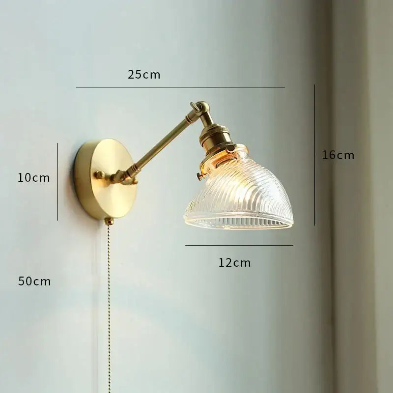Pink cherry blossom led petal wall sconce bedroom pull chain light