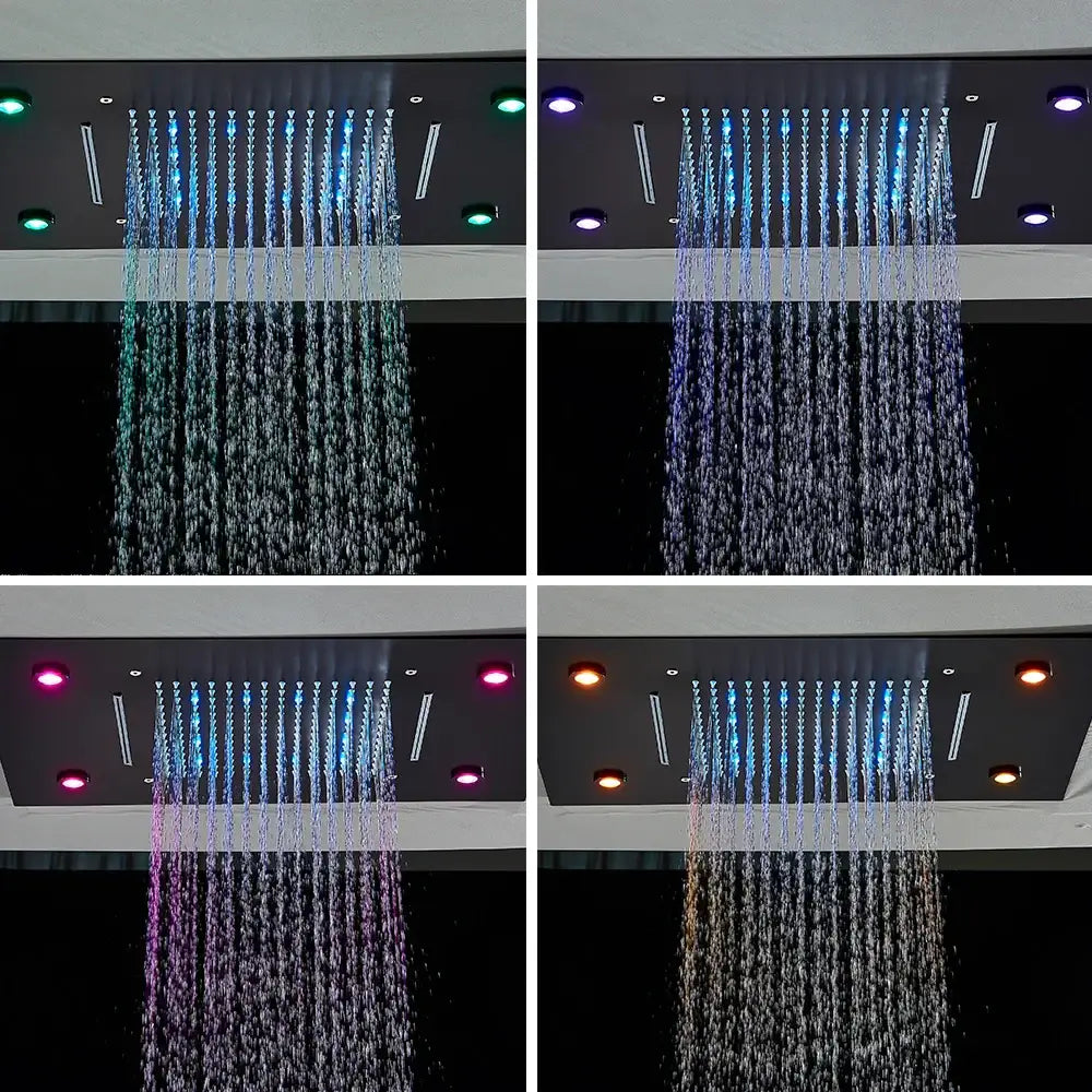 Modern led rainfall shower head – bathroom color changing rain shower