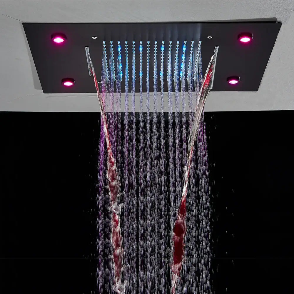Modern led rainfall shower head – bathroom color changing rain shower