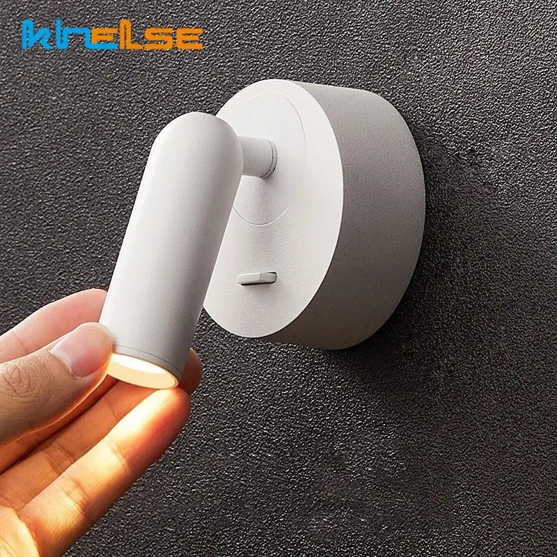Modern white led reading wall lamp bedroom sconce