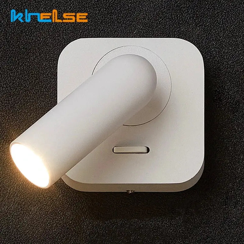 Modern white led reading wall lamp bedroom sconce