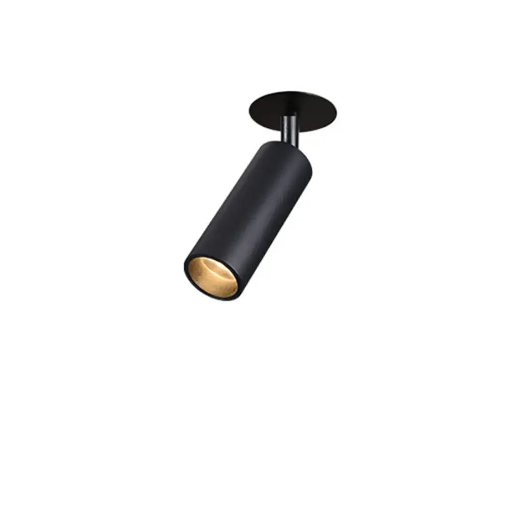 Modern cylindrical black & white led recessed ceiling lights kitchen