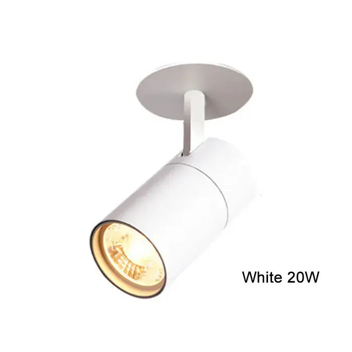 Modern cylindrical black & white led recessed ceiling lights kitchen