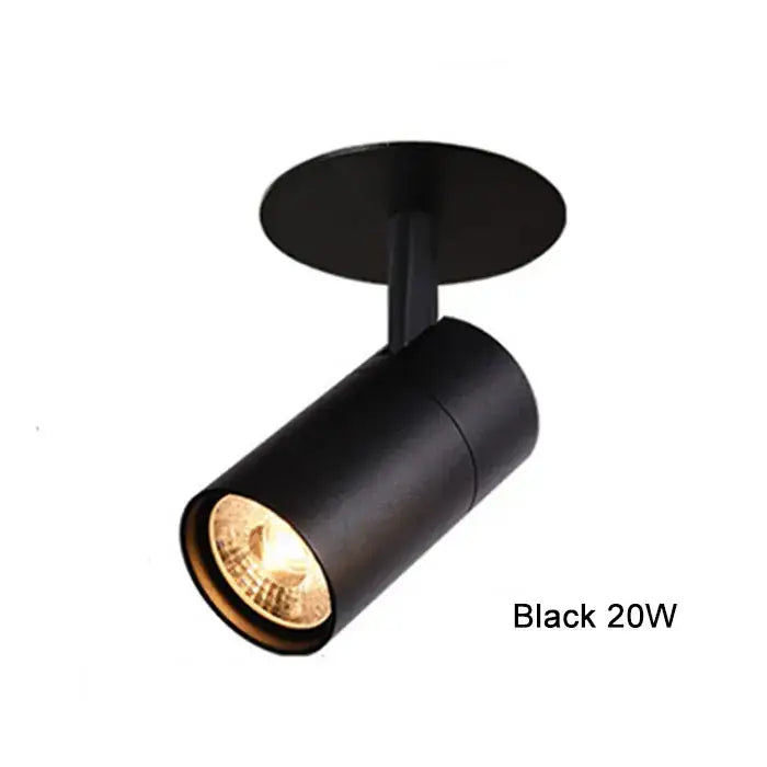 Modern cylindrical black & white led recessed ceiling lights kitchen