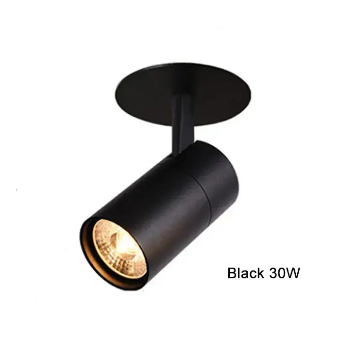Modern cylindrical black & white led recessed ceiling lights kitchen