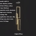 Modern gold led rectangle staircase chandelier living room light