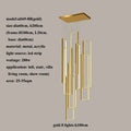 Modern gold decorbites led rectangle staircase chandelier living room