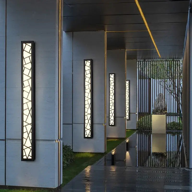Modern black led rectangle wall lamp parlor room sconce