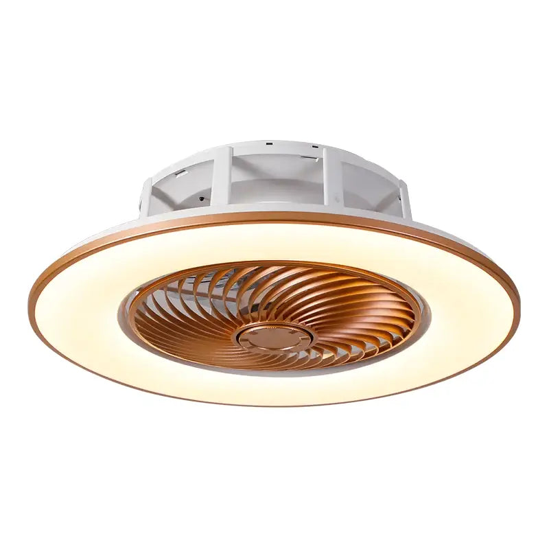 Modern black & white led remote control ceiling fan bedroom