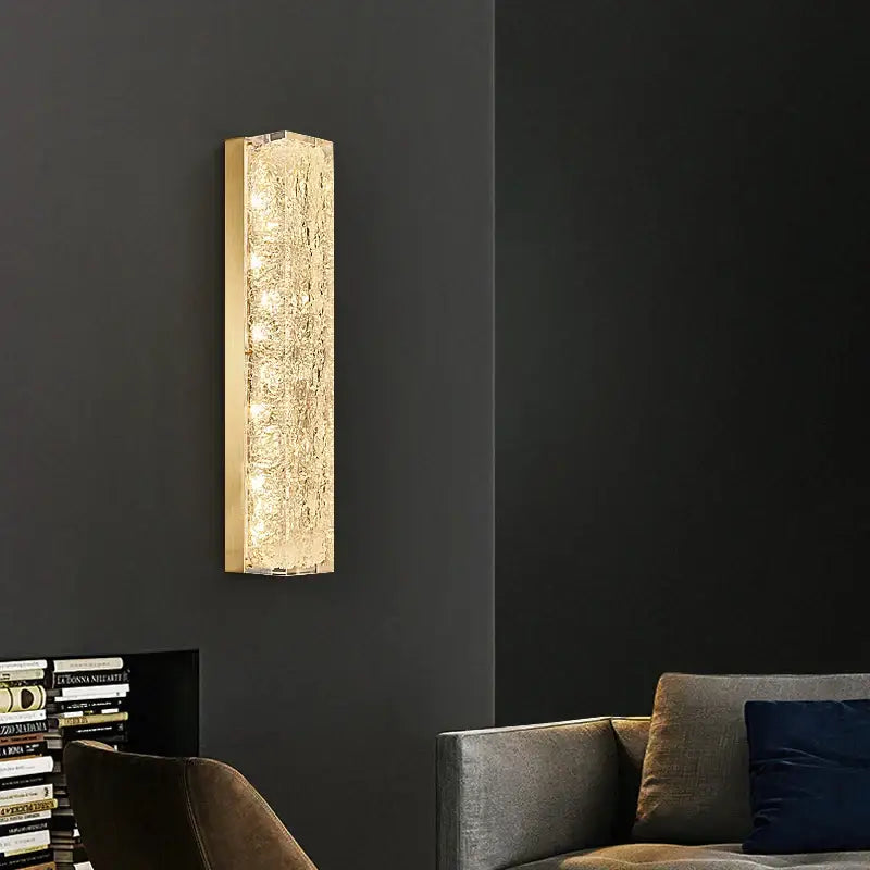 Modern gold textured resin wall lamp living room light