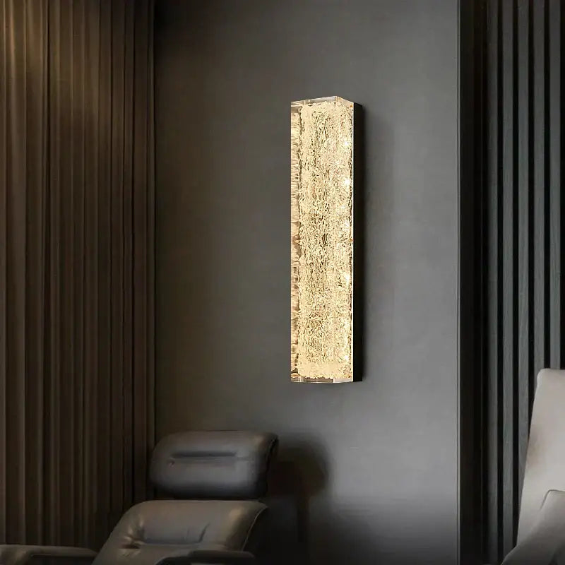Modern gold textured resin wall lamp living room light