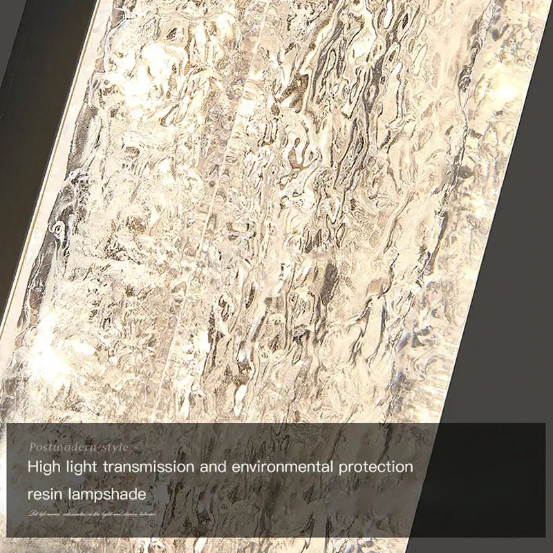 Modern gold textured resin wall lamp living room light
