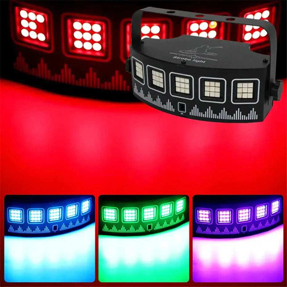 Modern black led rgb disco strobe light party room handle light