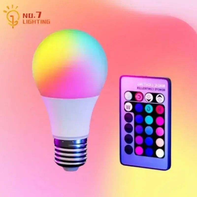 Dimmable led rgb smart bulb with remote – bedroom mood light