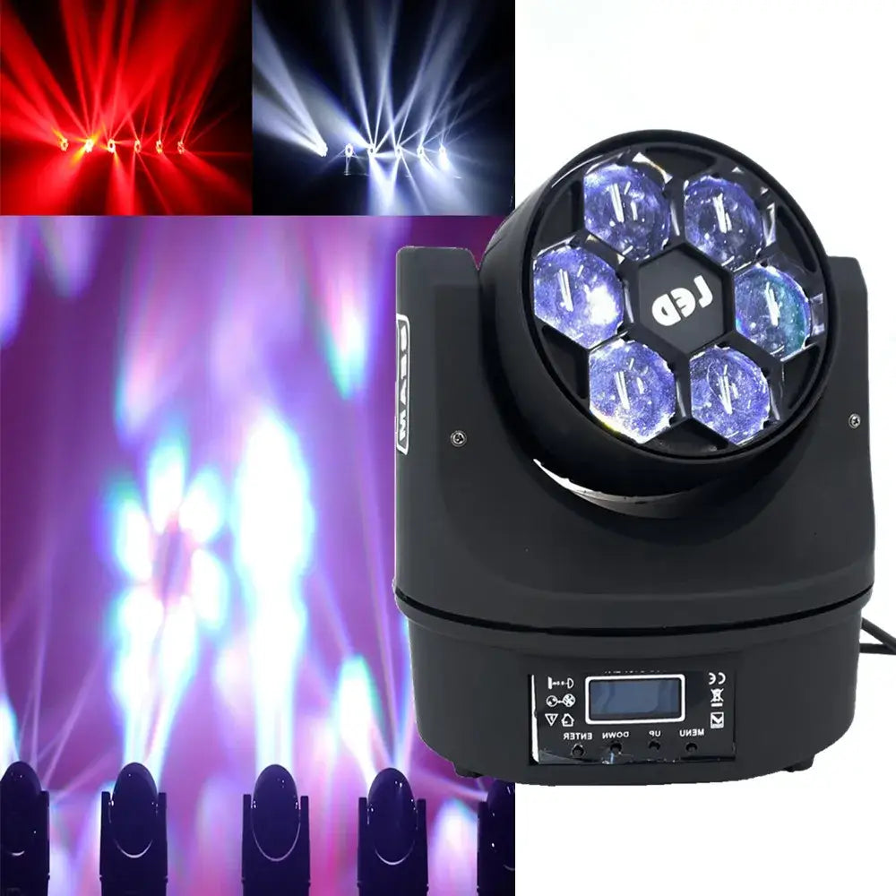Black six bees eyes led rgbw stage lighting for dj clubs