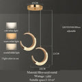 Modern gold & purple moon lamps set bedroom pendant light