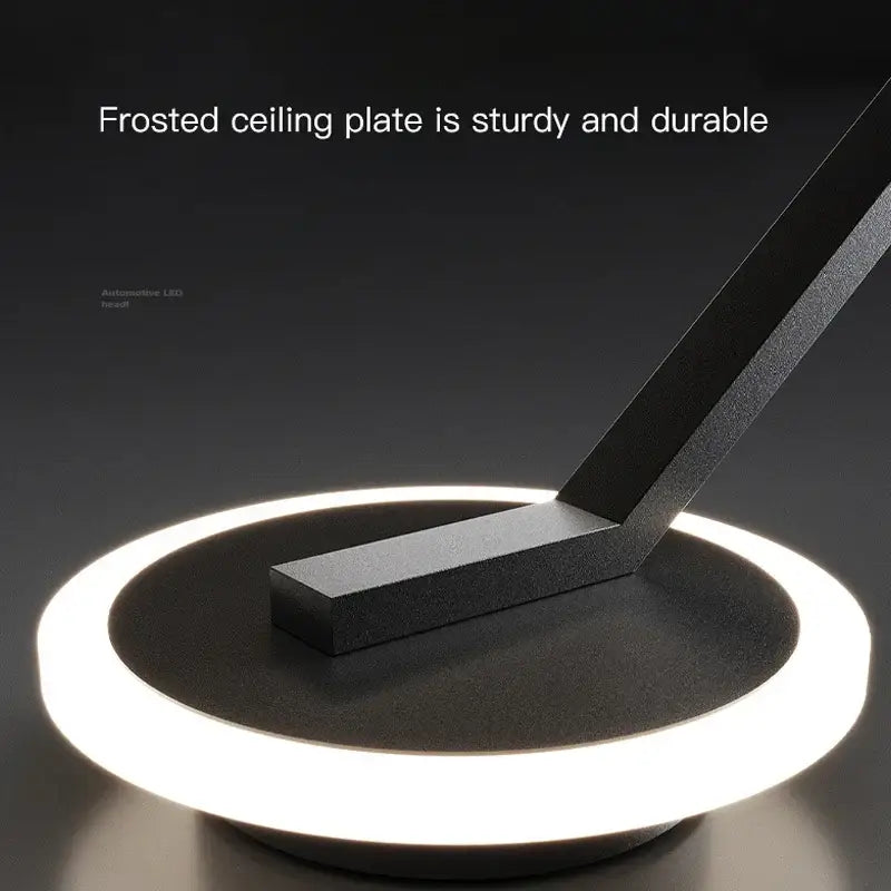 Modern black & white led ring chandelier for dining room