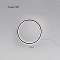 Minimalist black led ring wall lamp living room atmosphere light