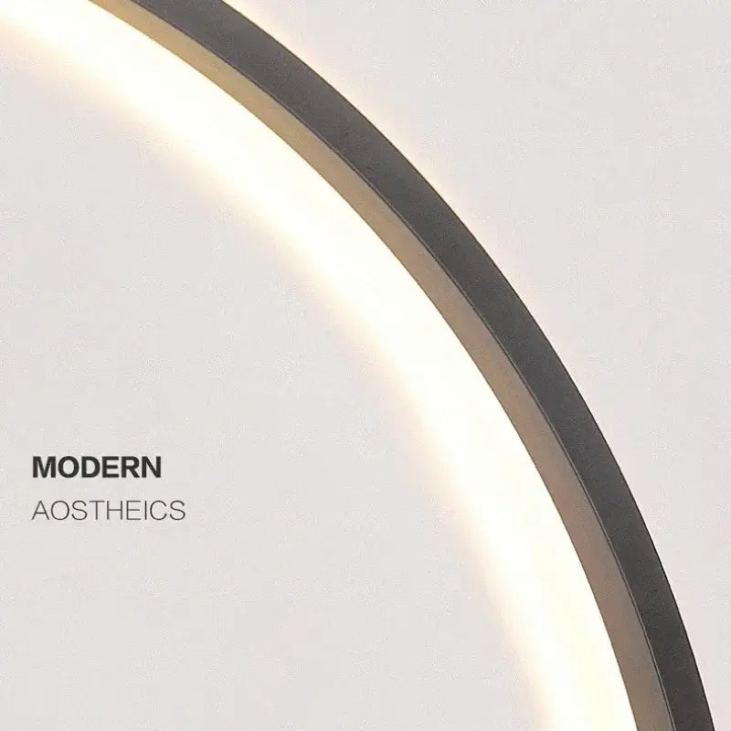 Modern oval led ring wall lamp bedroom mirror sconce