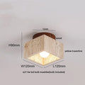 Modern travertine and wood led rotatable ceiling lamp bedroom light