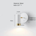 Modern black & white rotatable wall lamp – bedroom reading light