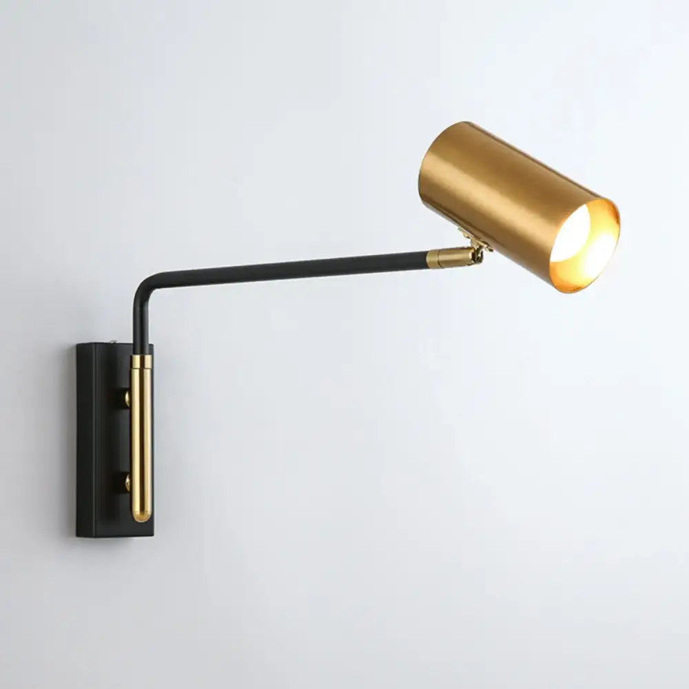 Modern black & white rotatable wall lamp – bedroom reading light