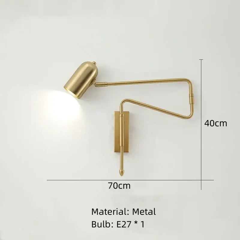 Modern black & white rotatable wall lamp – bedroom reading light