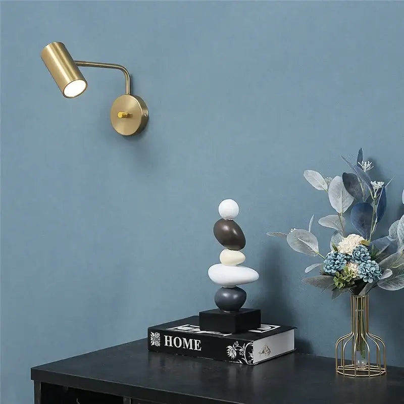 Modern brass rotatable wall lamps bedroom reading light